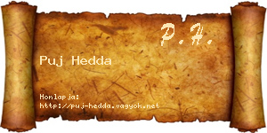 Puj Hedda névjegykártya